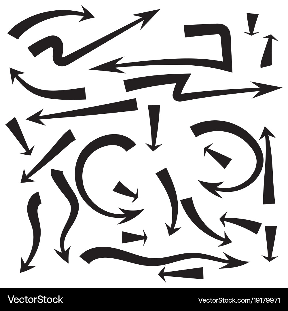 Set arrows Royalty Free Vector Image - VectorStock