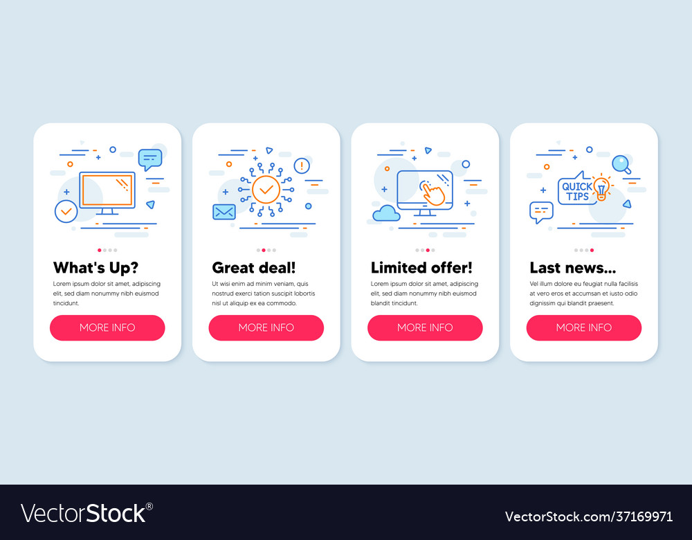 Set technology icons such as monitor security