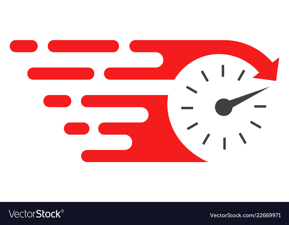 Time with fast speed effect vector image Time with fast speed effect
