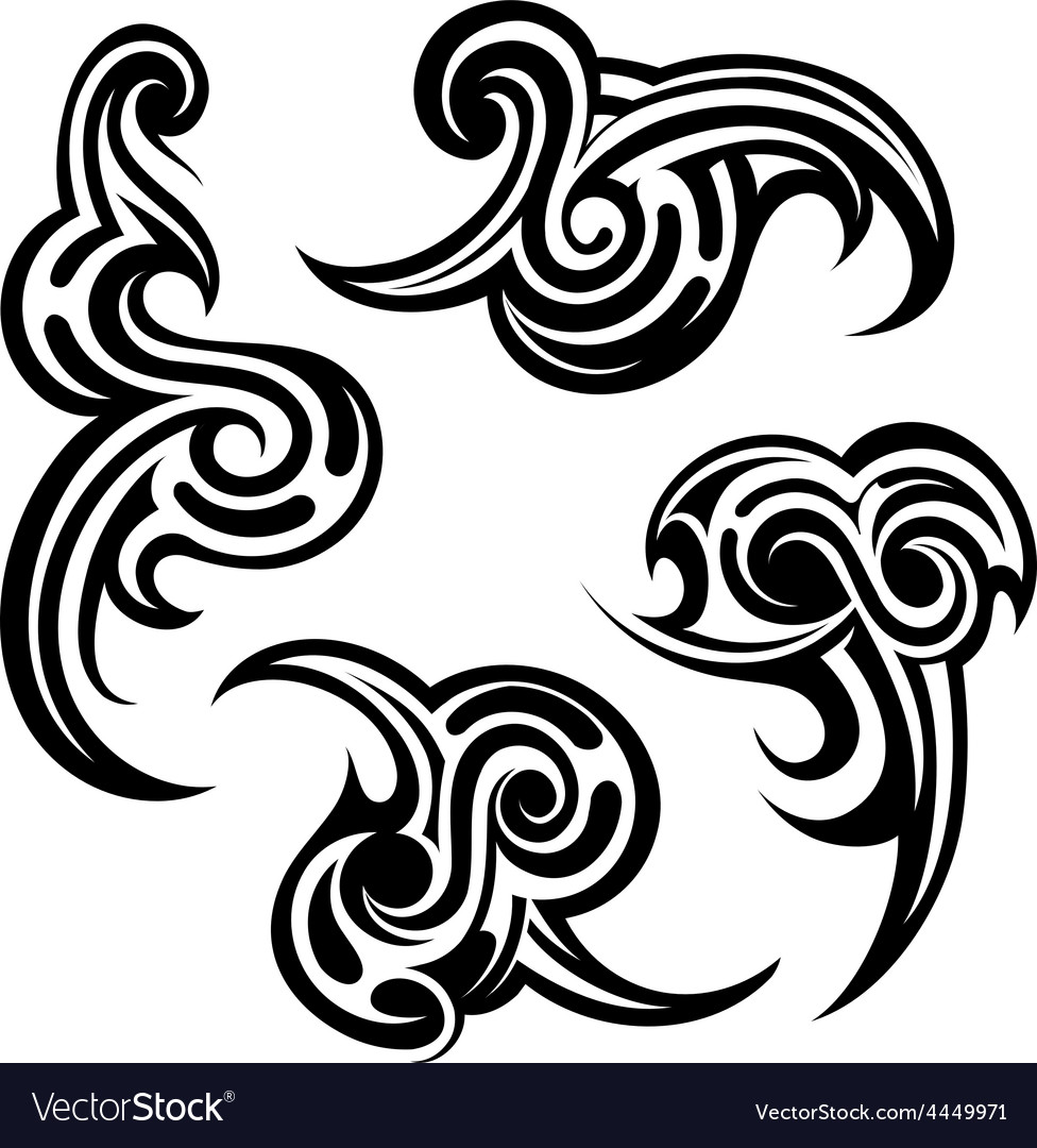 Tribal tattoo set Royalty Free Vector Image - VectorStock