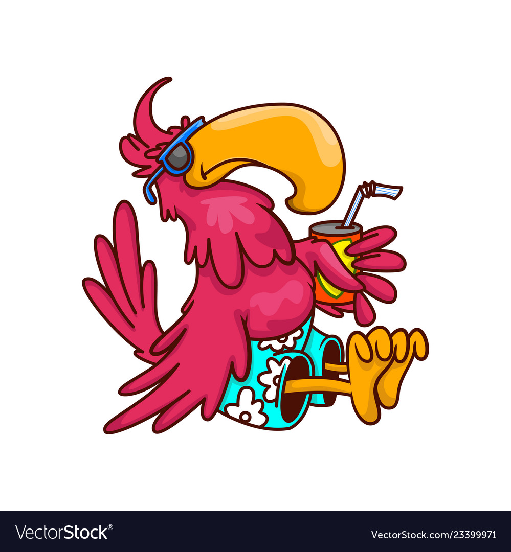 Tropical Bird with Soda