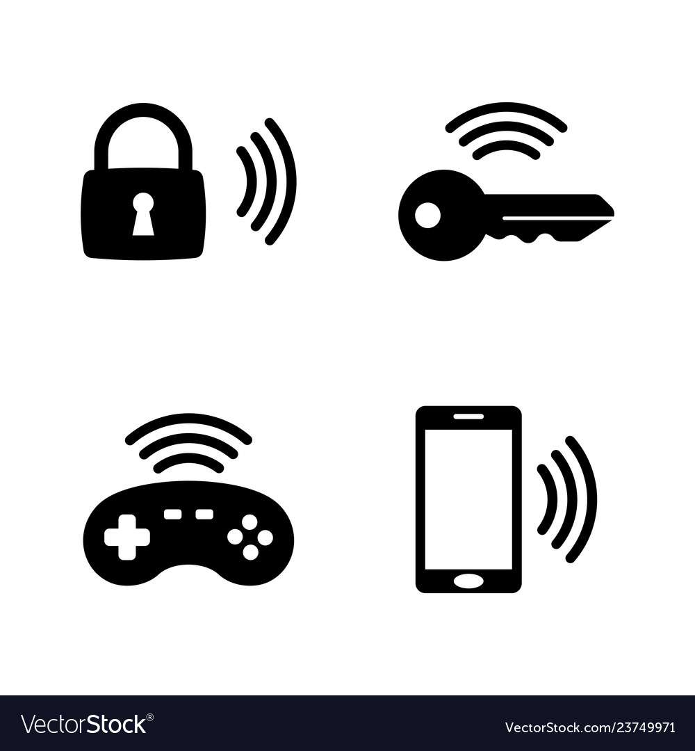 Wireless Gadget Smart House einfache verwandte Icons