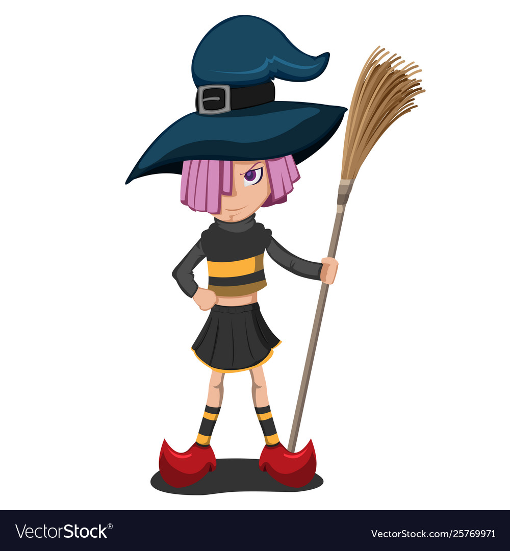 Witch girl character halloween isolate