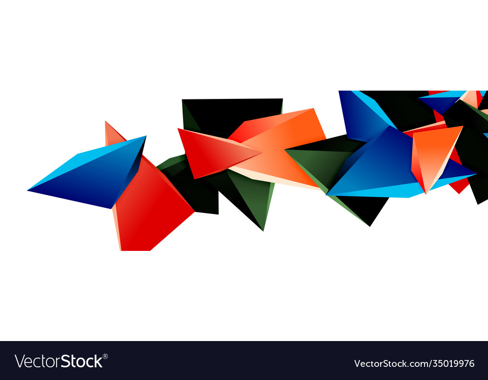 Abstract 3D Triangular Mosaic