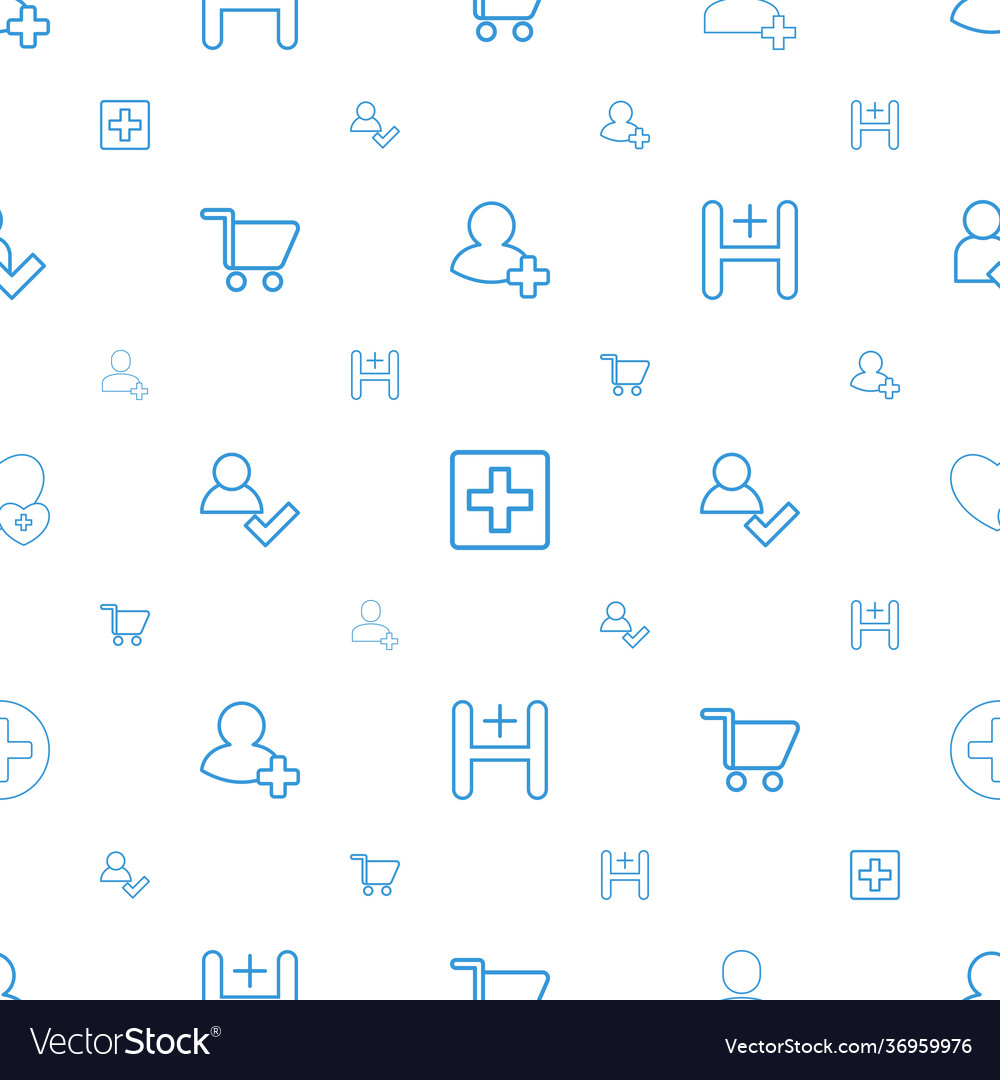 Add icons pattern seamless white background