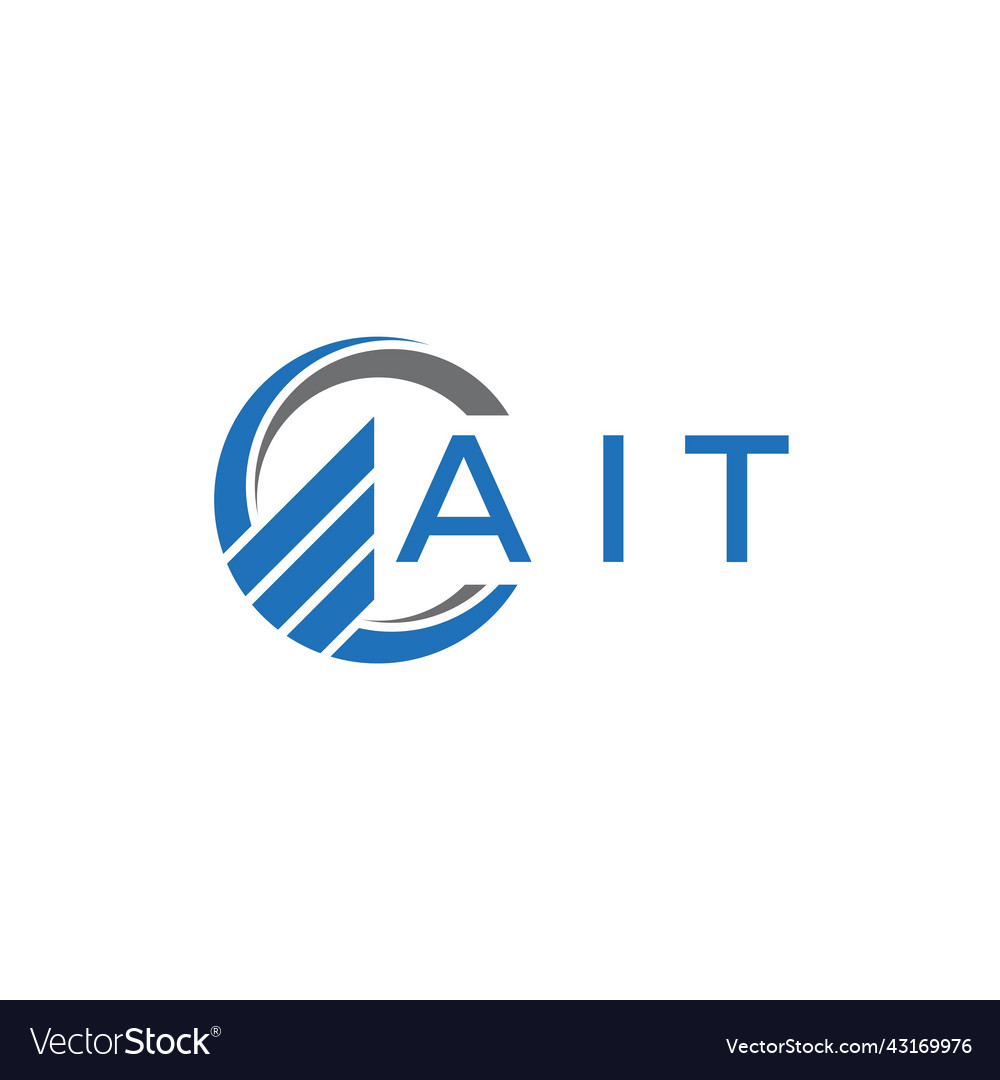 Ait flat accounting logo design on white