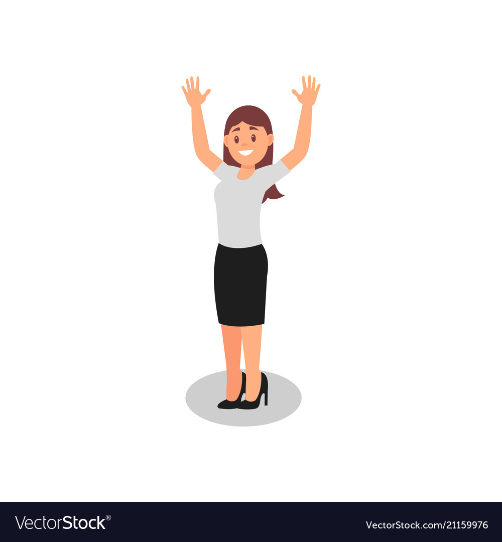 Businesswoman with happy face expression young