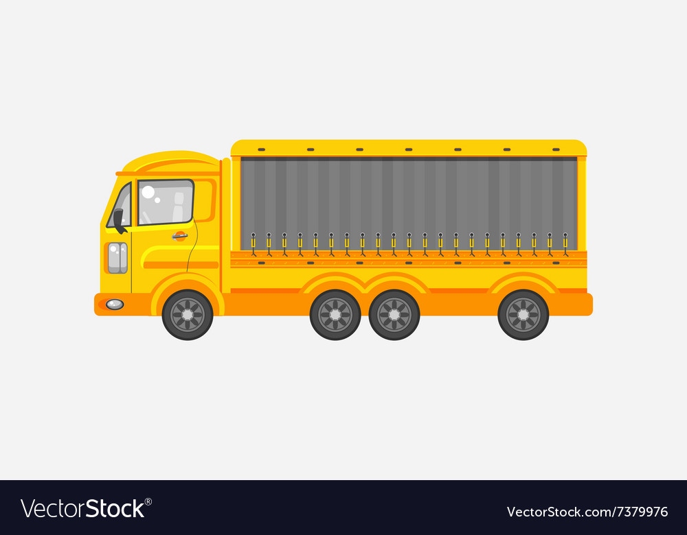 Delivery truck side view