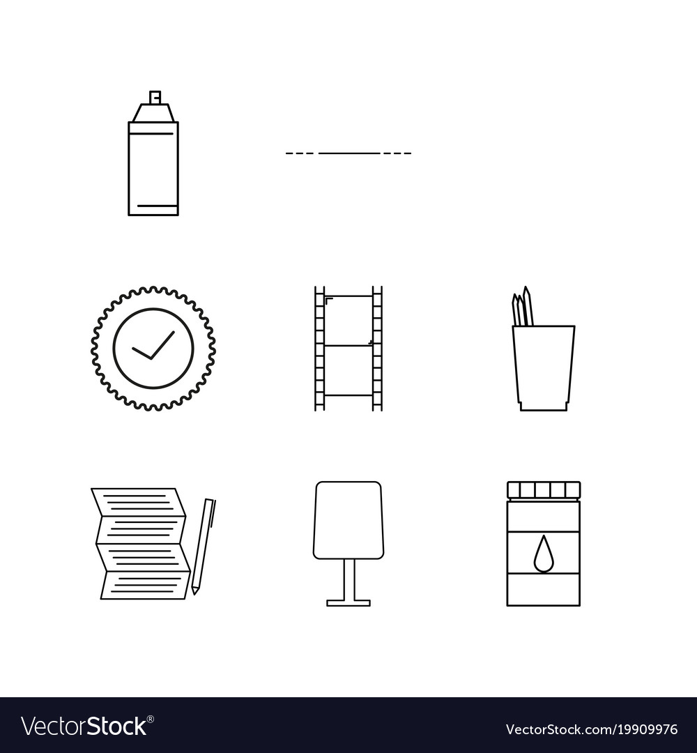 Design elements linear icon set simple outline