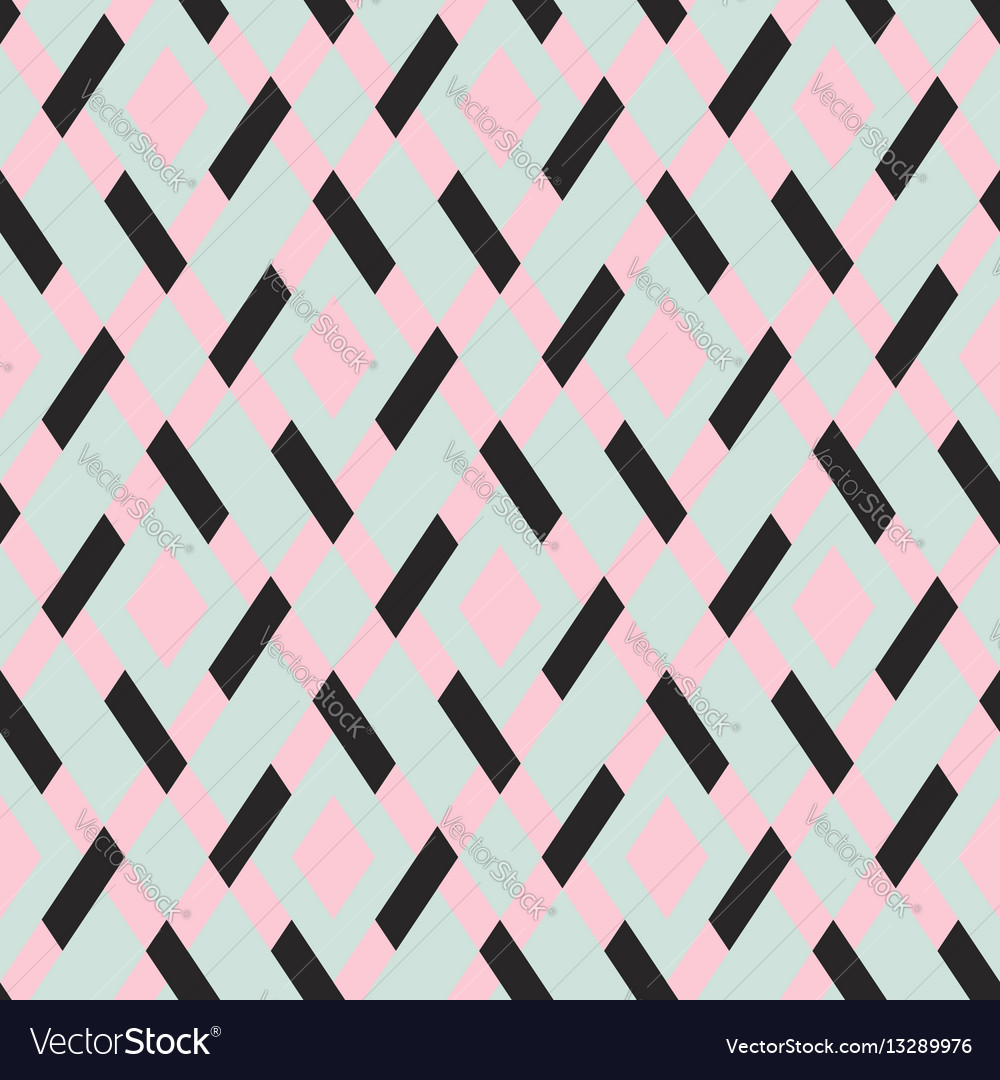 Geometric Monochrome Argyle Pattern