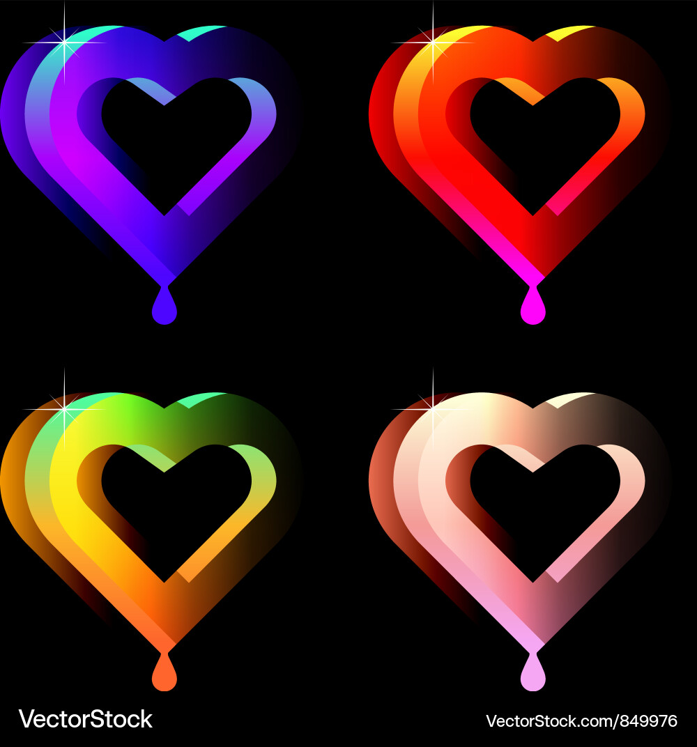 Hearts Royalty Free Vector Image - VectorStock