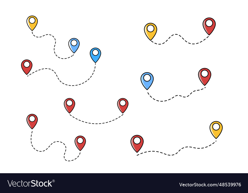 Location pointers path Vector Image Location pointers path