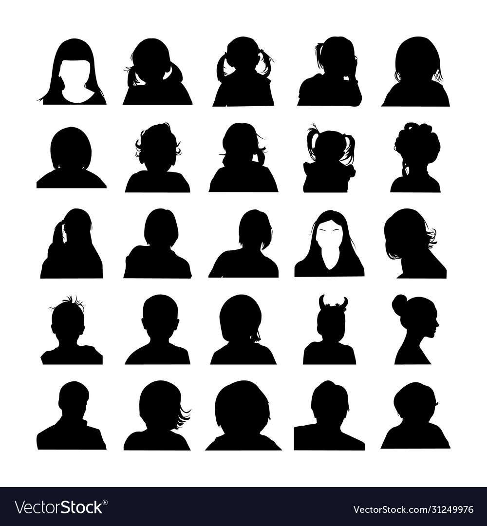 Male and female faces Royalty Free Vector Image