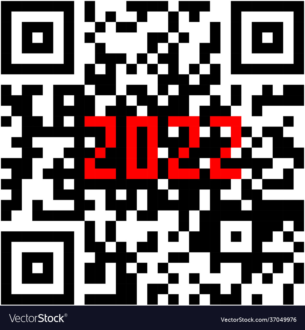 Modern technologies 2022 written inside a qr code Vector Image Modern technologies 2022 written inside a qr code