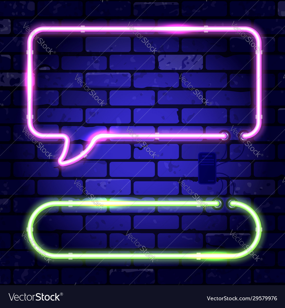 Neon frames signboards Royalty Free Vector Image