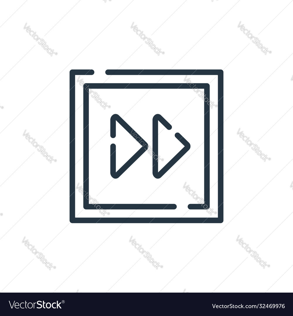 Next icon editable stroke linear symbol