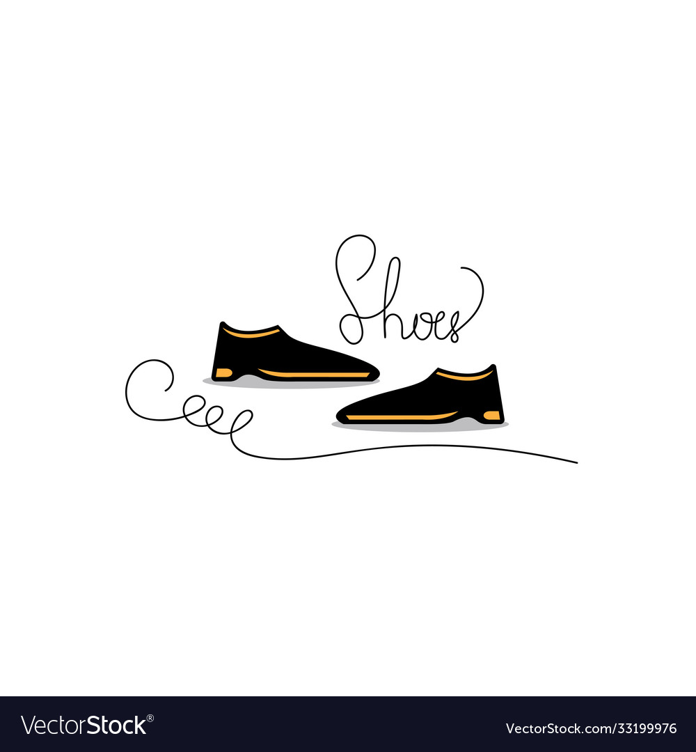 Office shoes icon logo template design