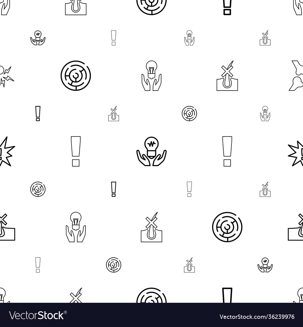 Problem icons pattern seamless white background