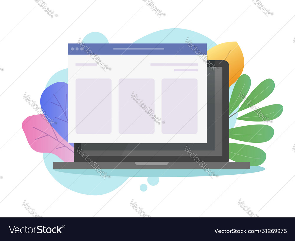 Website page or web internet site in browser