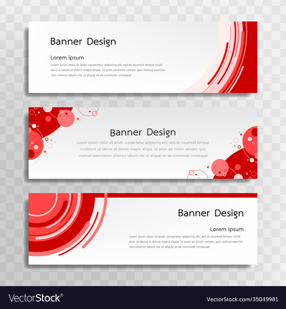 Banner templates set for web design or topics