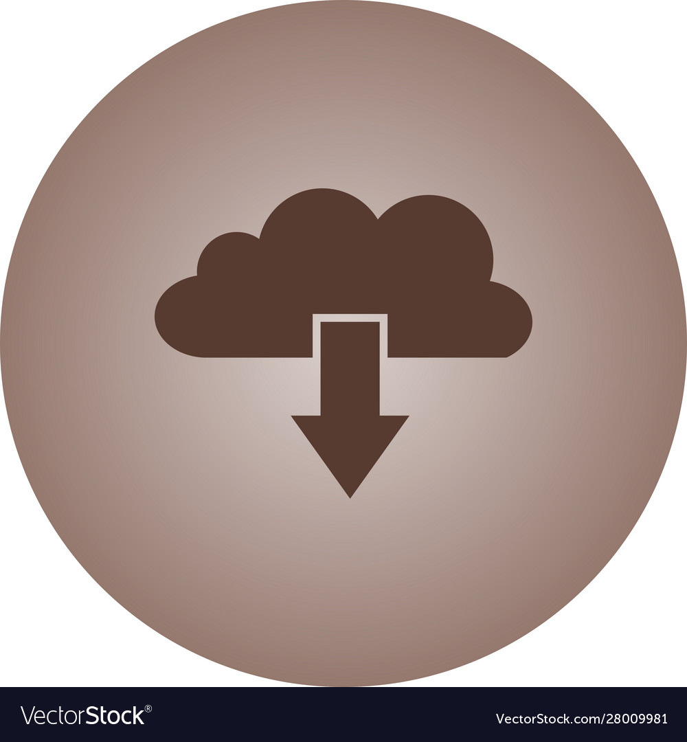 Beautiful cloud downloads glyph icon