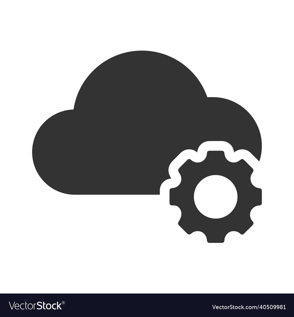 Cloud setting icon design