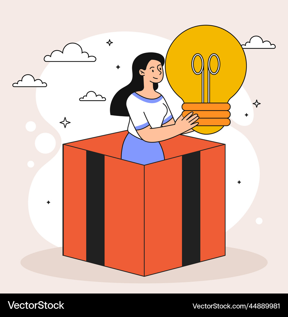 Creative thinking concept Royalty Free Vector Image