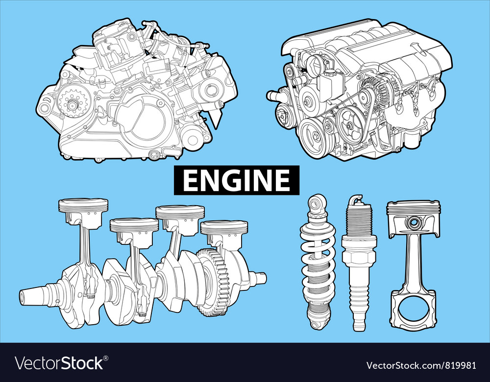 Engines Royalty Free Vector Image - VectorStock