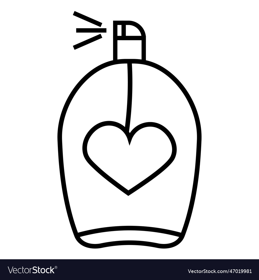 Heart perfume icon design template isolated Vector Image