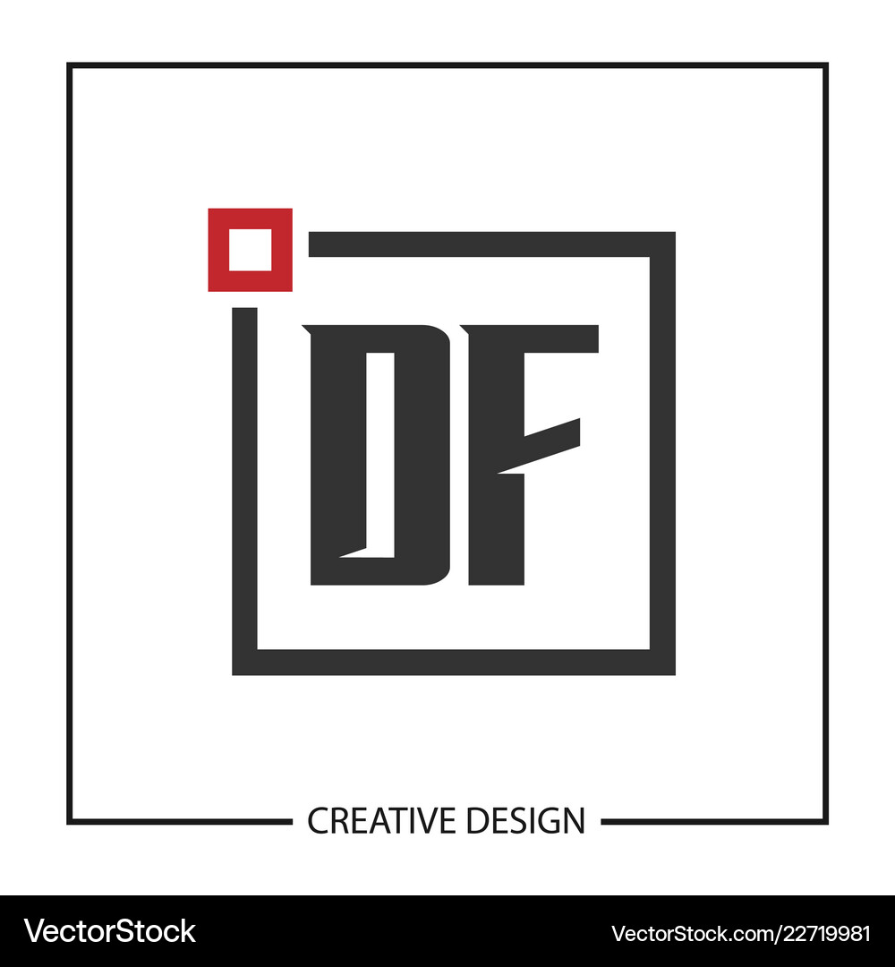 Initial letter df logo template design Royalty Free Vector