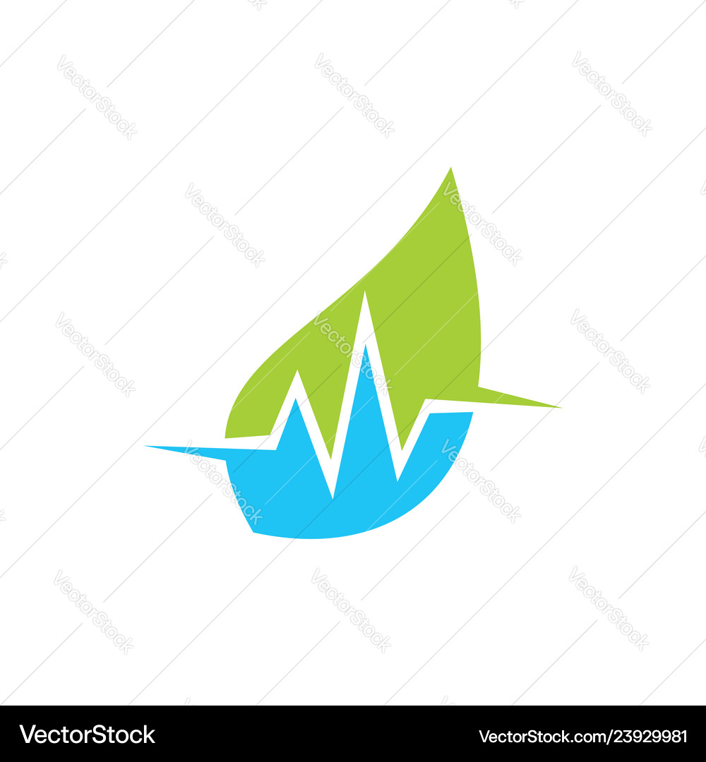 Leaf logo design template isolated Royalty Free Vector Image
