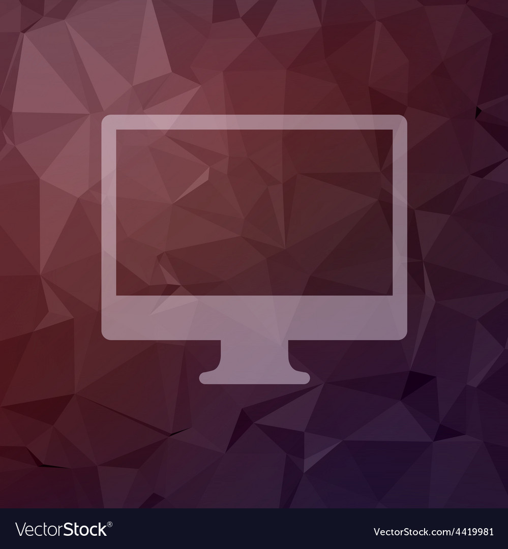 Monitor in flat style icon