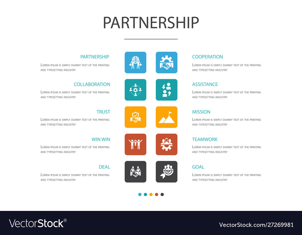 Partnership infographic 10 option concept