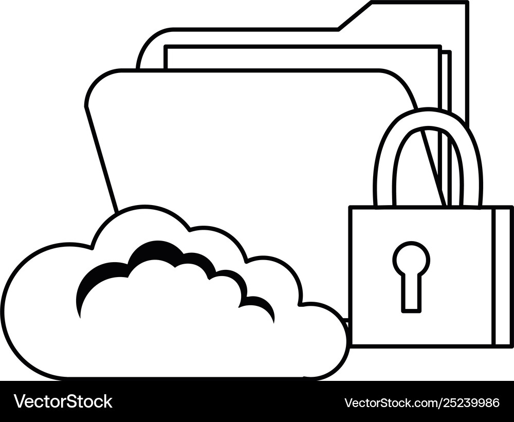 Cybersecurity data protection Royalty Free Vector Image