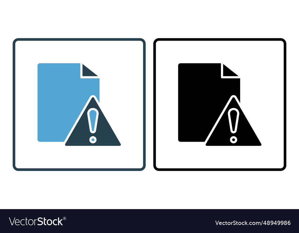 Document error icon with exclamation