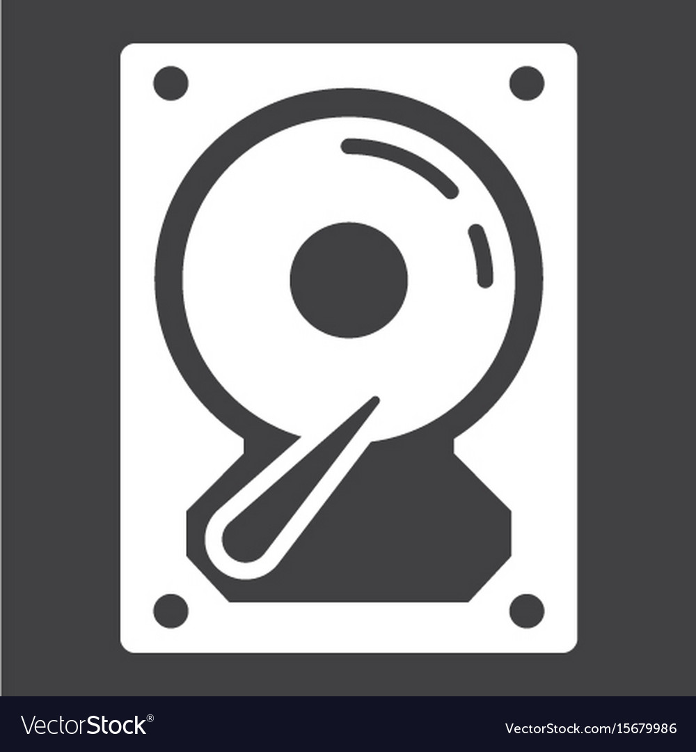 Hard disk solid icon hardware and hdd