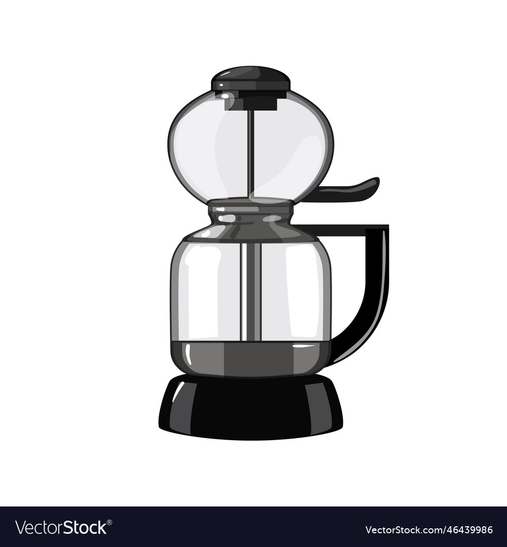 Hot syphon coffee maker cartoon