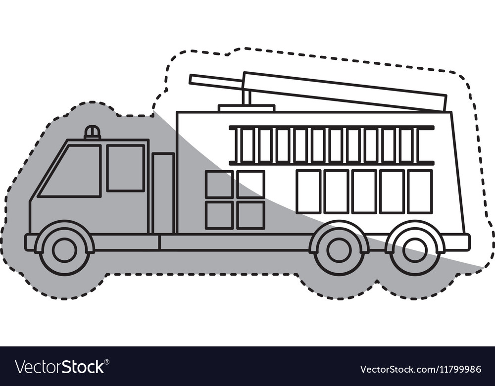 Isolated fire truck vehicle design