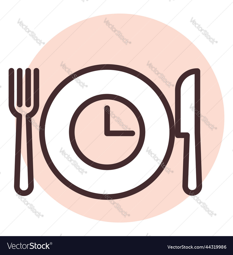 Meal time on white background