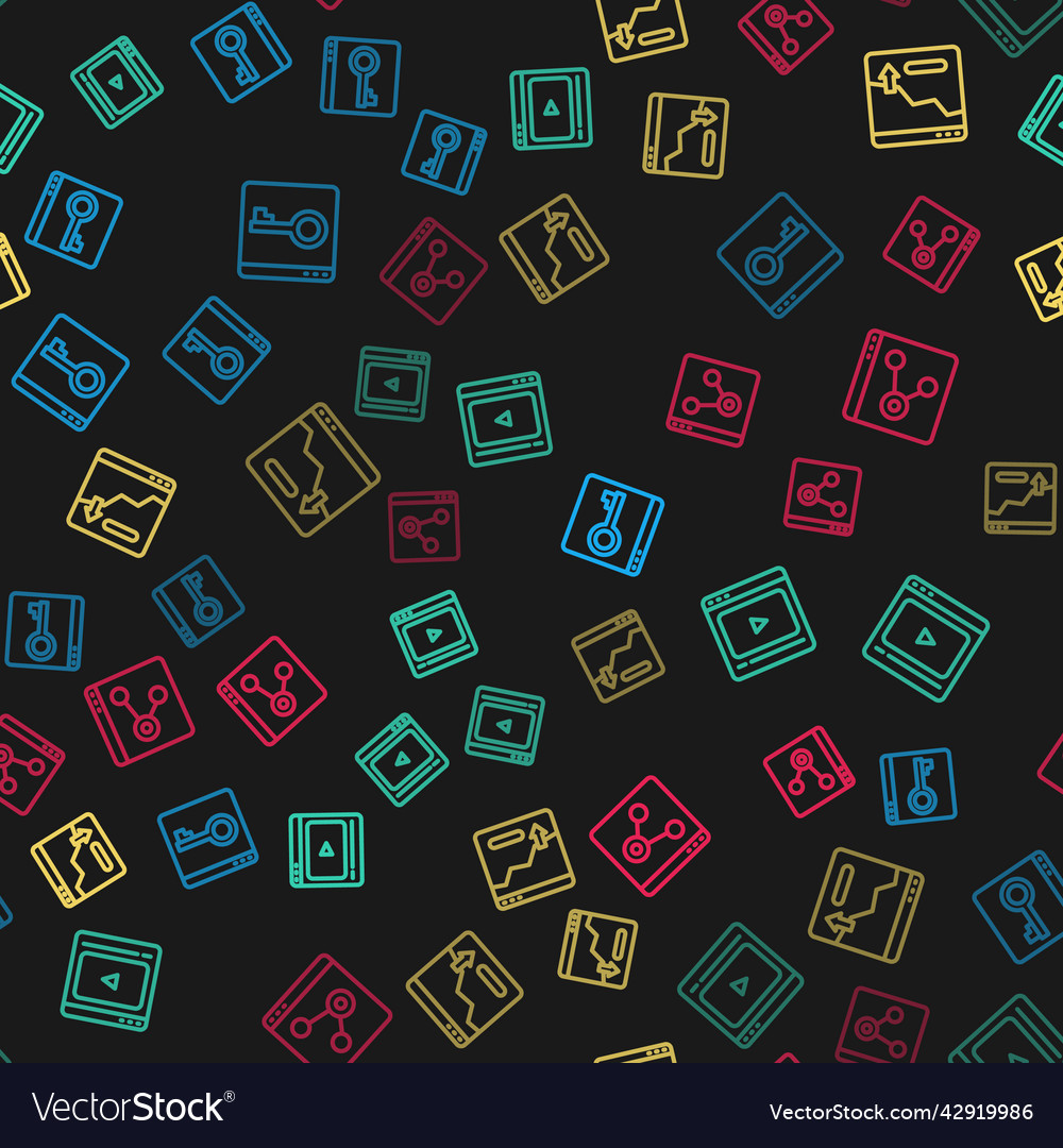 Set line secure your site with https ssl online vector image Set line secure your site with https ssl online