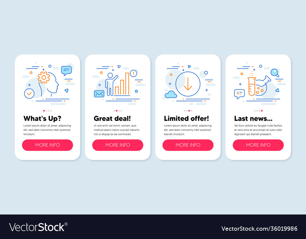 Set technology icons such as graph chart Vector Image Set technology icons such as graph chart