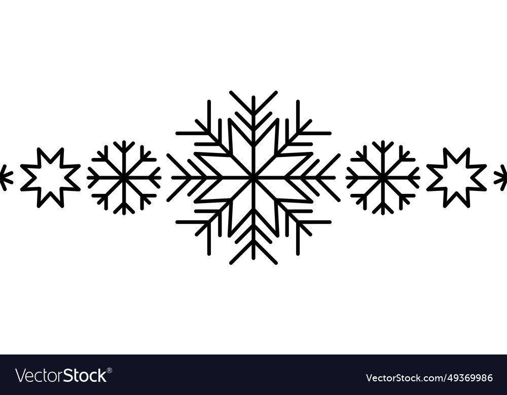 Snowflake frame element winter vector image Snowflake frame element winter