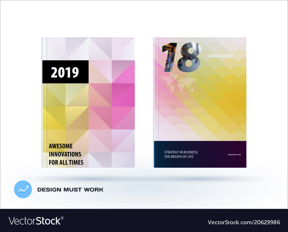 Template creative abstract design of brochure set