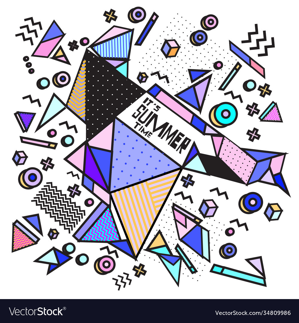 Triangle geometric forms for summer events