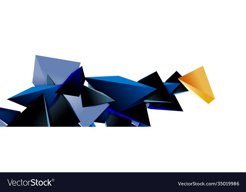 Triangle mosaic abstract background 3d triangular vector image Triangle mosaic abstract background 3d triangular