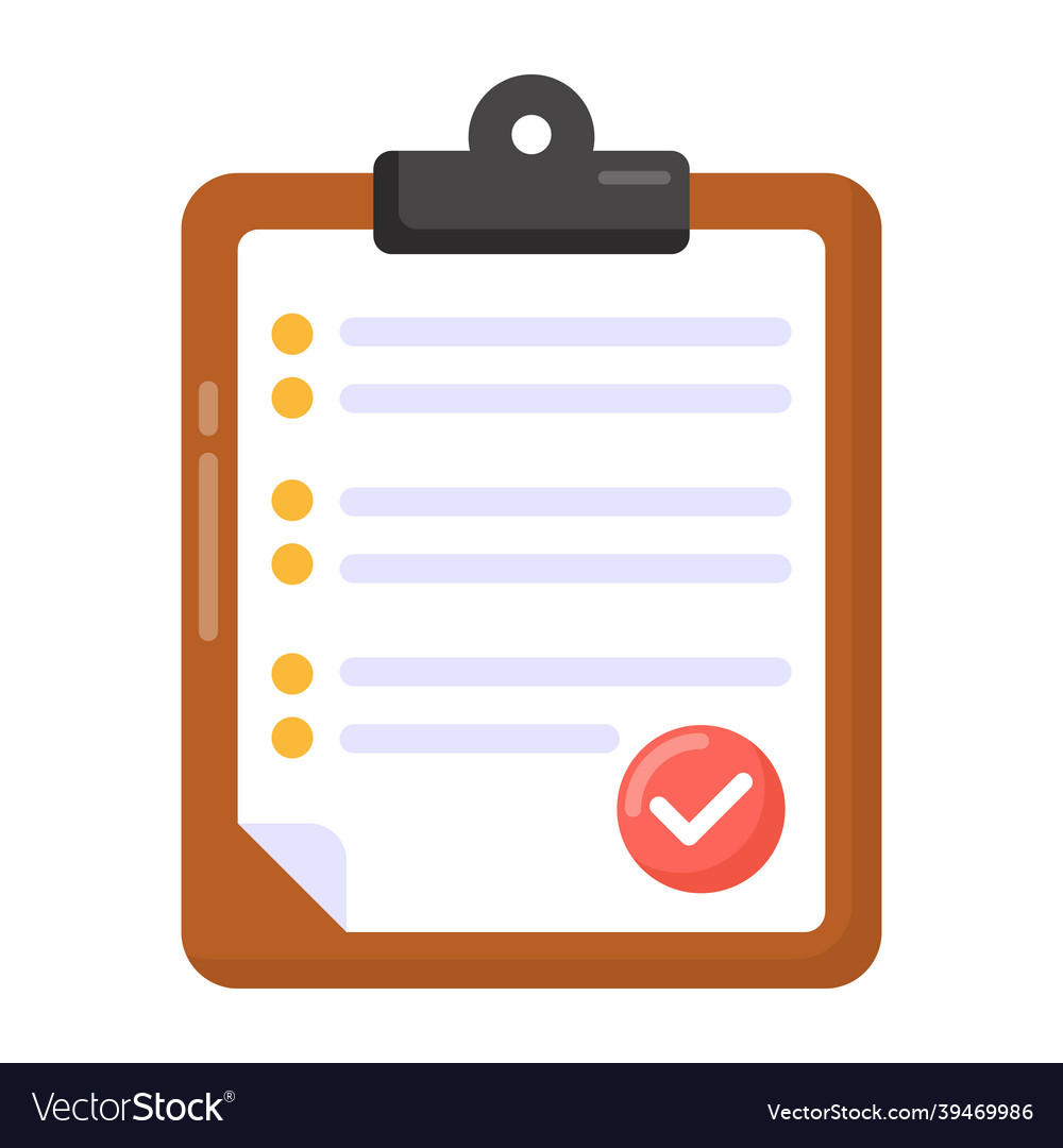 Verified list Royalty Free Vector Image - VectorStock