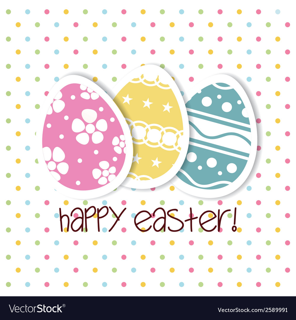 Abstract happy easter background with special Vector Image