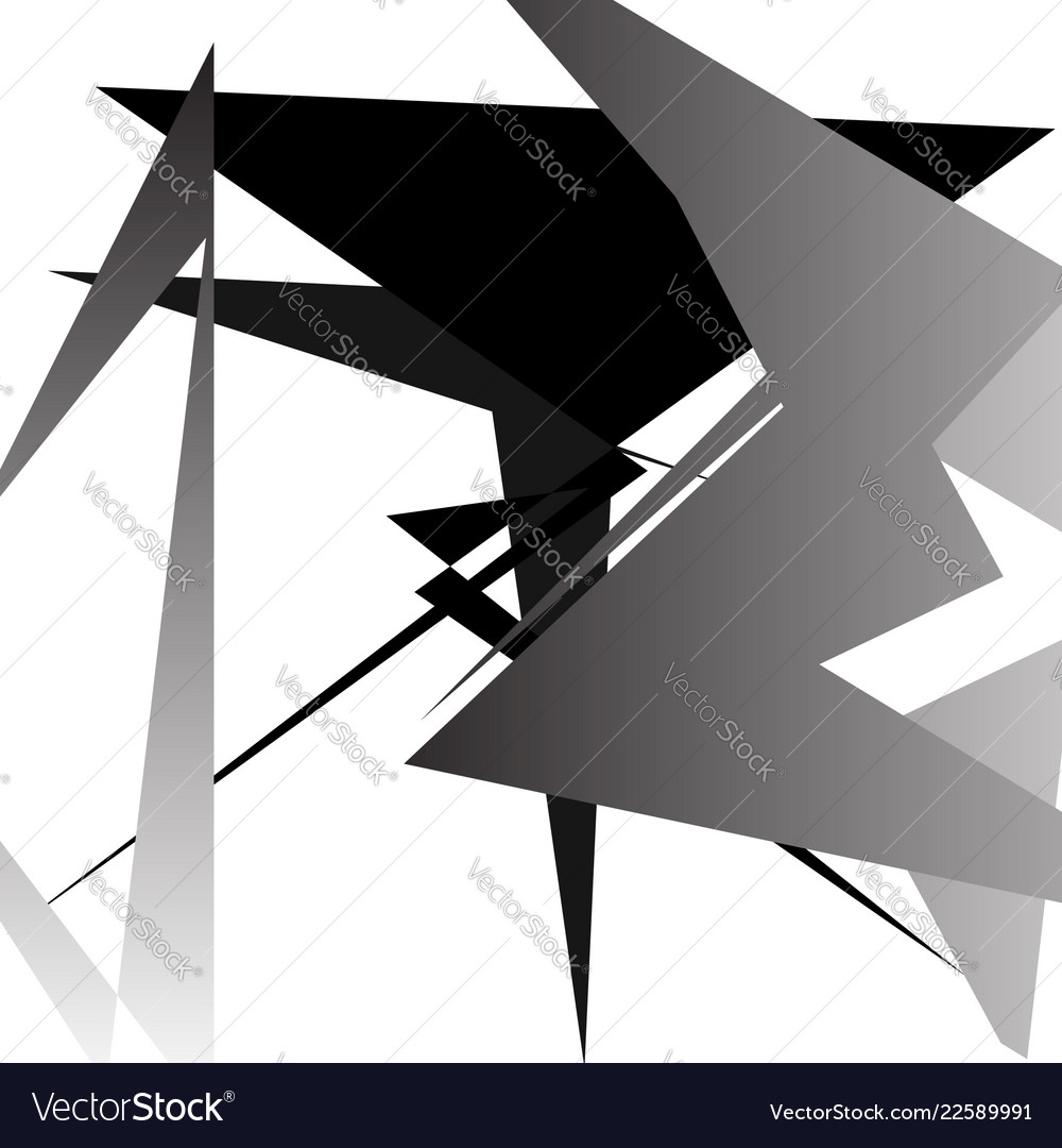 Abstract minimal art - random edgy overlapping