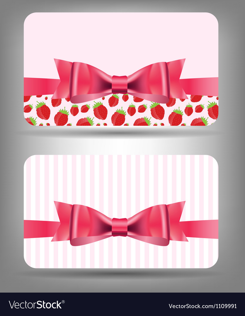 Card with bow and ribbon