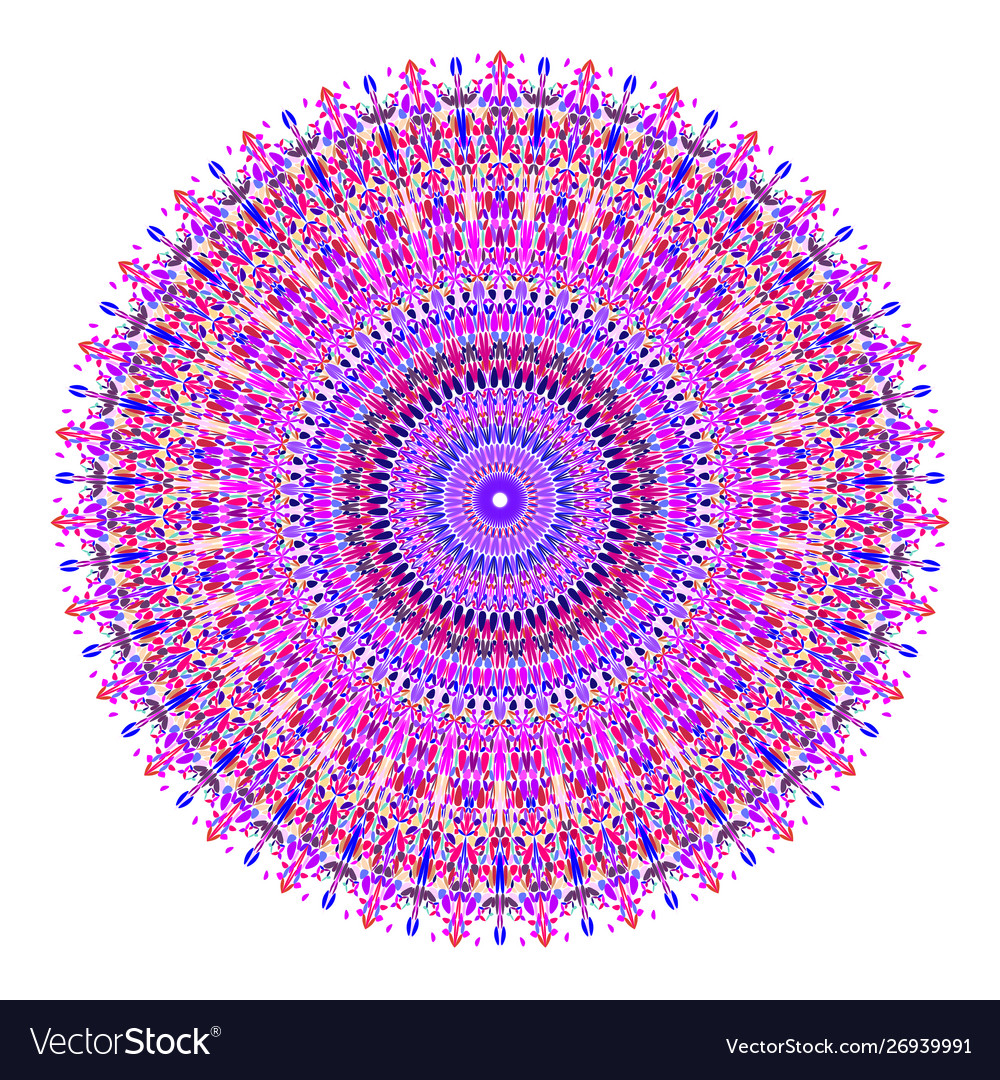 Colorful flower mandala ornament - design